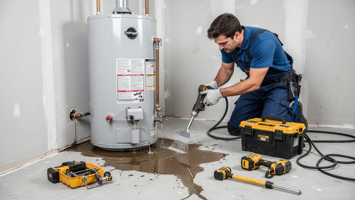 Water Heater Leak Cleanup